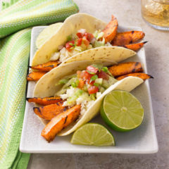 Thumbnail - Grilled Sweetpotato Tacos with Queso Fresco & Cucumber-Tomato Salsa